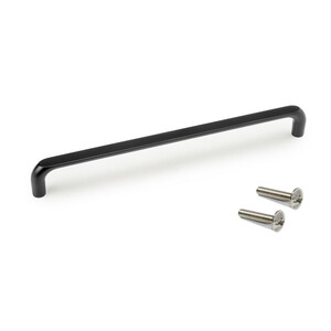 Tirador para mueble Zagreb, L236mm, intereje 224mm, Zamak, Pintado negro foto del producto