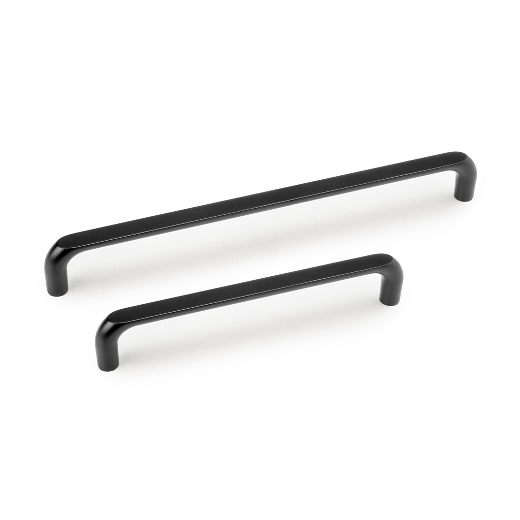 Tirador para mueble Zagreb, L236mm, intereje 224mm, Zamak, Pintado negro-11
