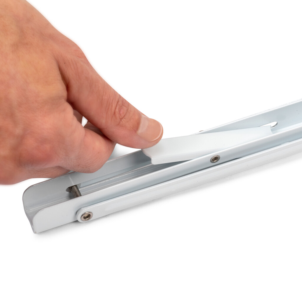 Satz Klappbarer Stützen, Länge 403mm, Stahl, Weiß lackiert-7