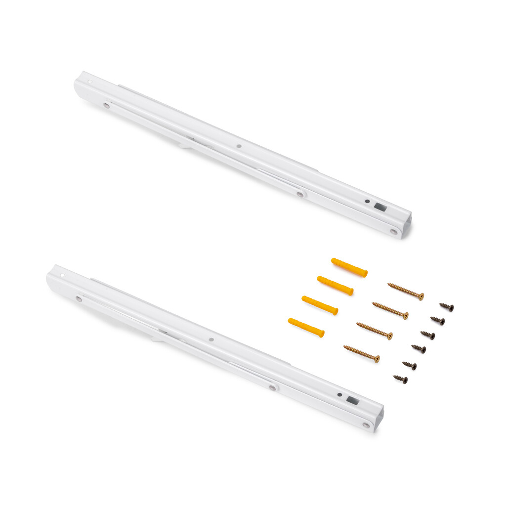 Satz Klappbarer Stützen, Länge 403mm, Stahl, Weiß lackiert-6
