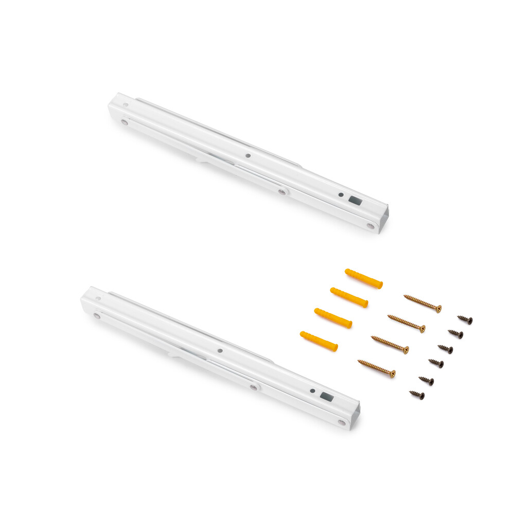 Pair of folding supports for shelves, length 303mm, Steel, White painted-6