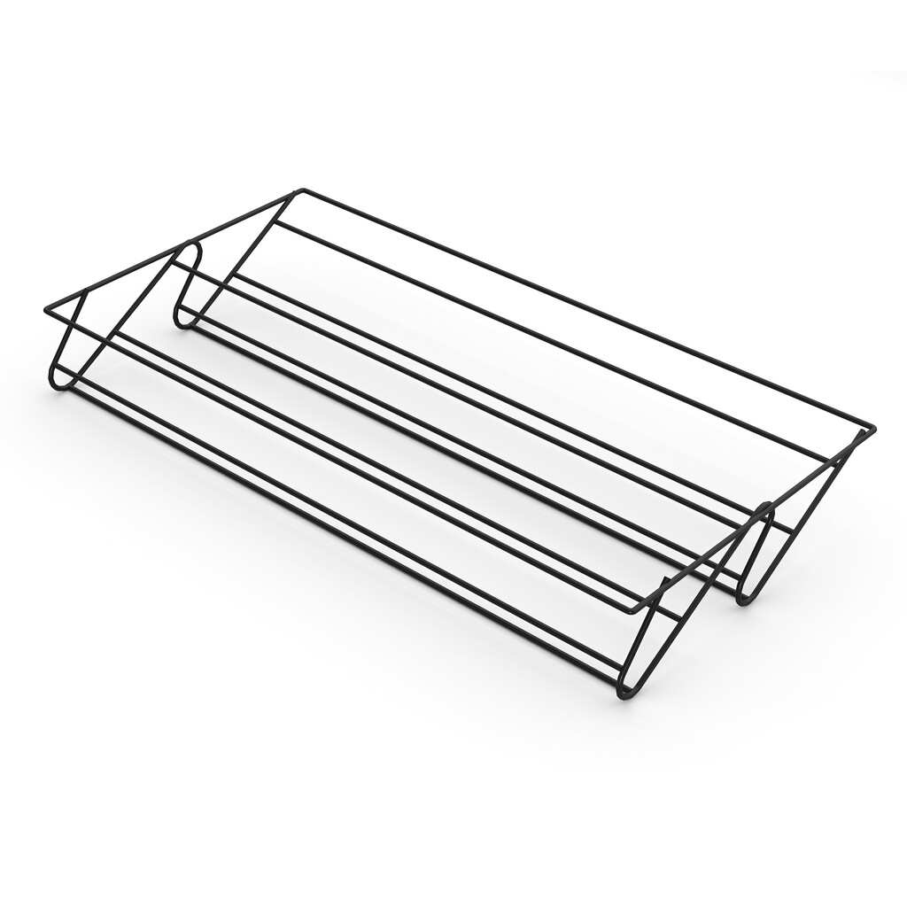 Tiroir à chaussures pour placards et commodes Hack, 782 (M90), Peint en noir texturé, Acier-Primary