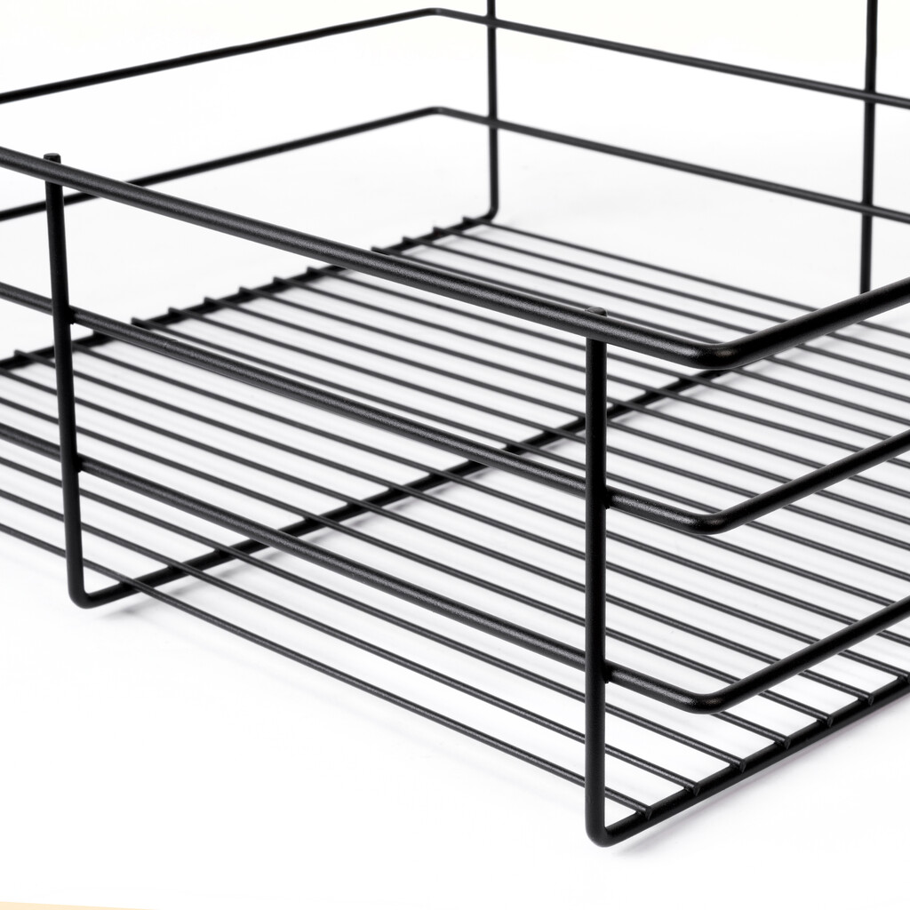 Schublade oder Drahtkorb für Schränke und Kommoden Hack, 782 (M90), Tiefschwarz lackiert, Stahl-5