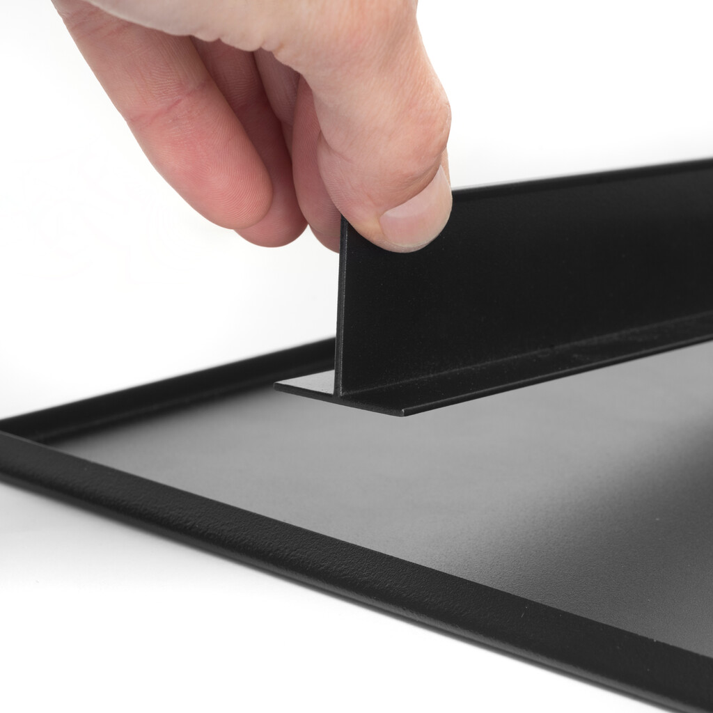 Tablett oder Regal für Schränke und Garderoben Hack, 683 (M80), Tiefschwarz lackiert, Stahl-6