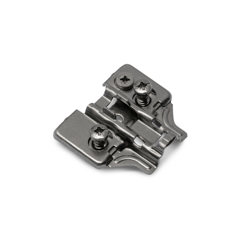 Suplemento para bisagra X91/X92 Euro con regulación excéntrica, Altura 4, Acero, Titanio-Primary