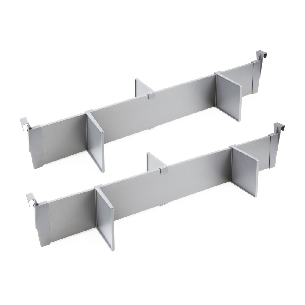 Kit of Accessory divider for inside of Vertex-Concept drawers, 900mm wide, Aluminium and Plastic, Silver painted-Primary