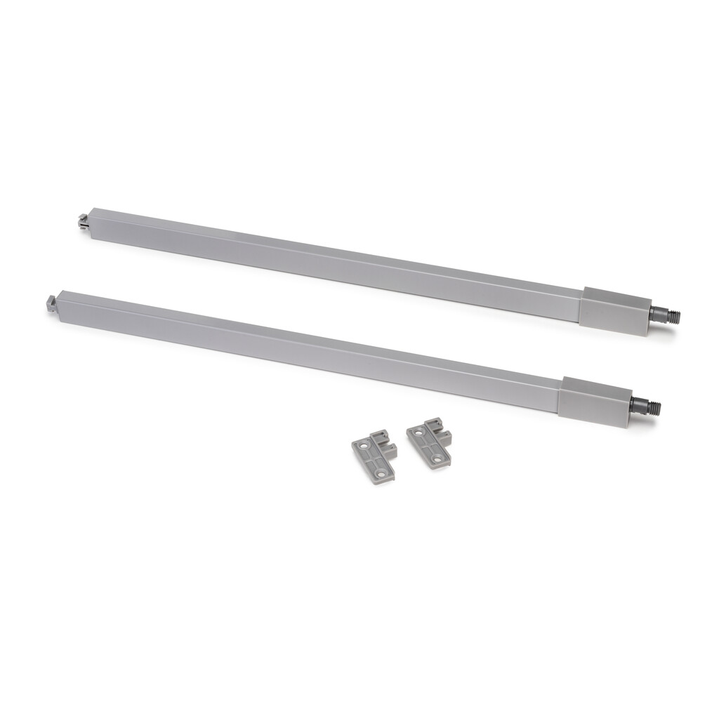 Jeu de réhausses pour tiroir de cuisine et de salle de bain, Profondeur 450mm, Acier, Gris peint-Primary