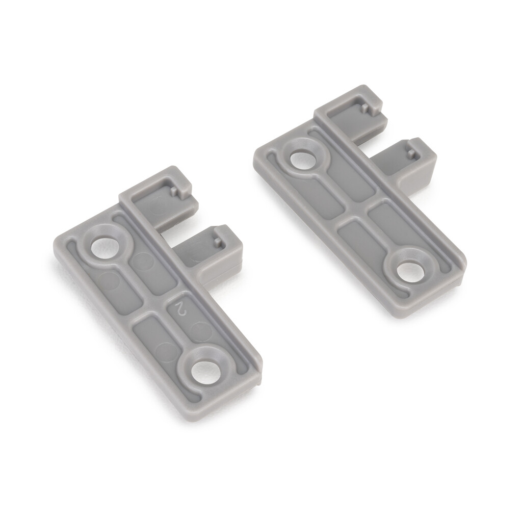 Jeu de réhausses pour tiroir de cuisine et de salle de bain, Profondeur 450mm, Acier, Gris peint-5