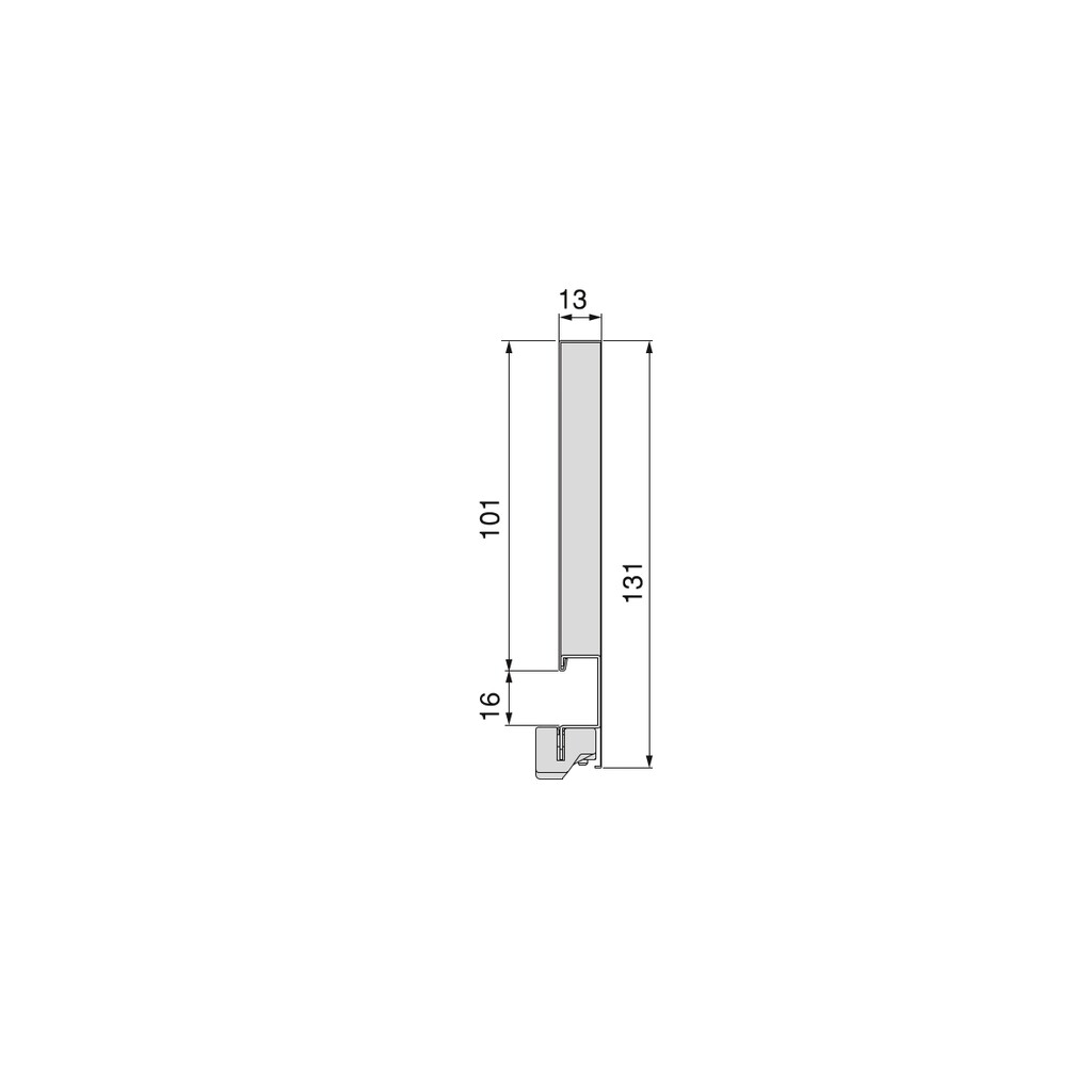 Aussenschublade Vertex 40Kg Höhe 131mm, Tiefe 500mm, Stahl, Lackiert Grau-1