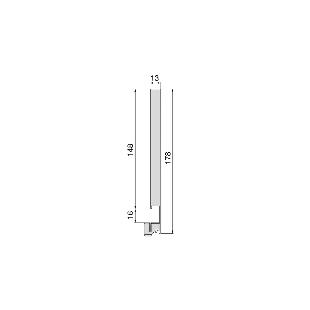 Gaveta exterior Vertex 40kg altura 178mm, profundidade 500mm, Aço, Cinza pintado-1