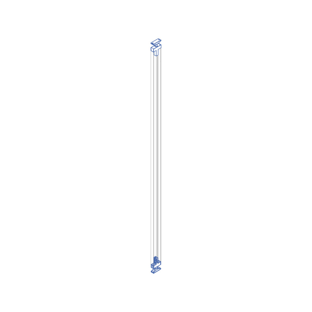 Set of rectangular levelers for mounting Zero profiles (Floor - Ceiling), Textured black painted-2