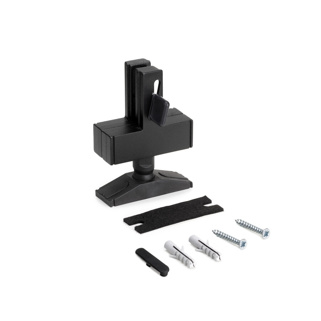 Set of rectangular levelers for mounting Zero profiles (Floor - Ceiling), Textured black painted-5