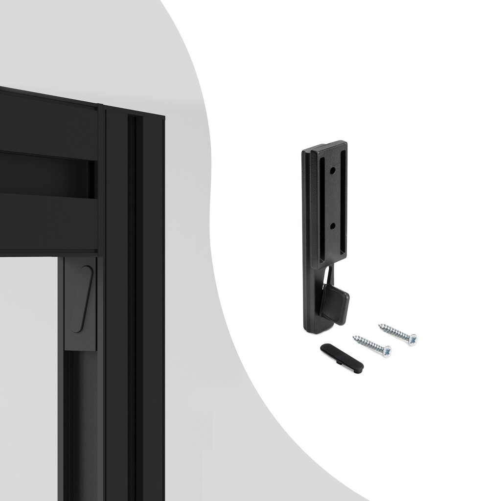 Joint between Zero profiles, Textured black painted, Zamak-Primary