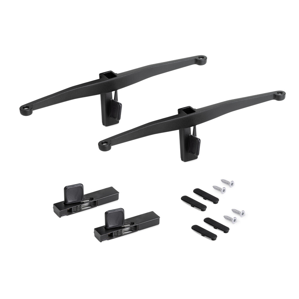 Jeu de consoles pour tablette en Bois pour structure Zero, Zamak, Peint en noir texturé-7
