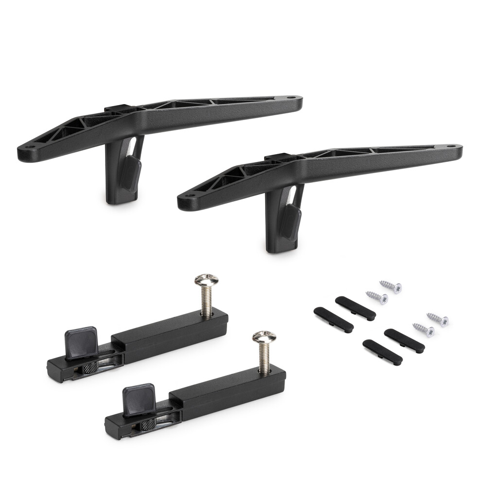 Jeu de supports pour module unique pour cadre Zero, Zamak, Peint en noir texturé-7