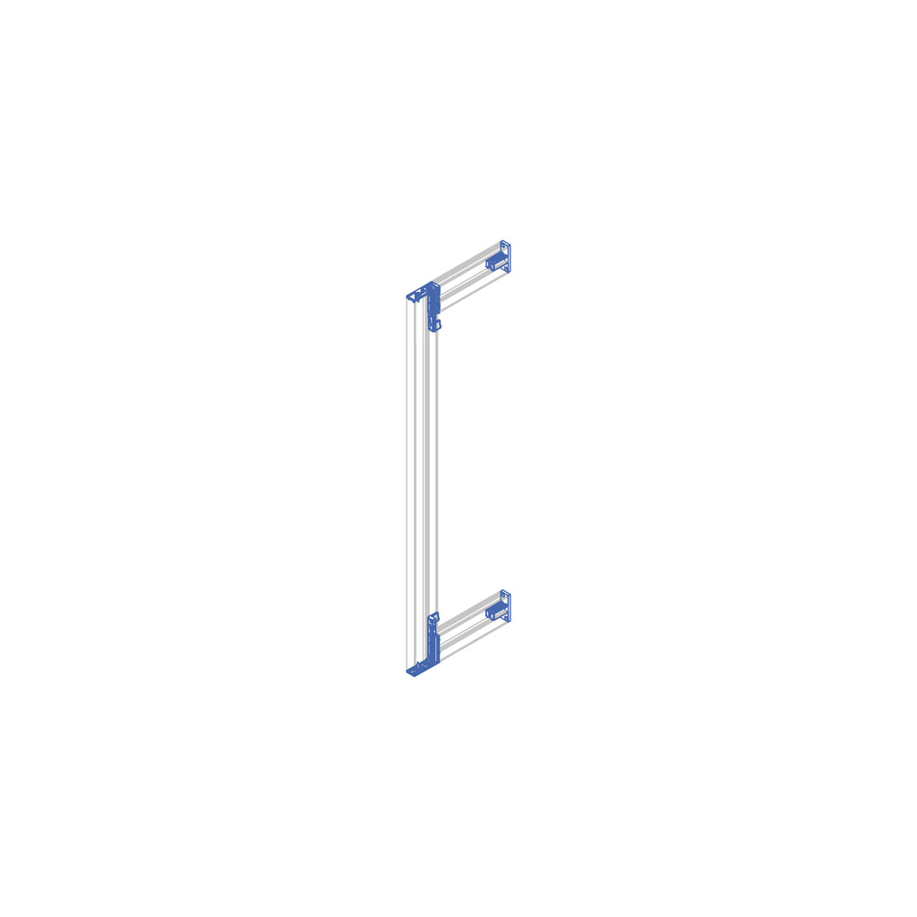 Kit of Fittings kit for mounting Zero profiles to the wall, Zamak and Plastic, Textured Black painted-2