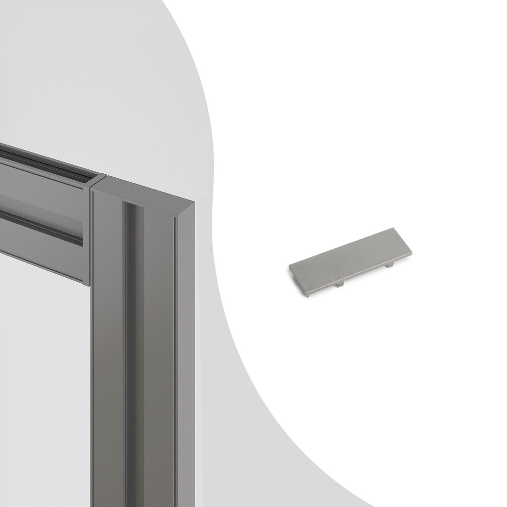 Caches esthétiques pour profile Zero, Plastique gris pierre, Plastique-Primary