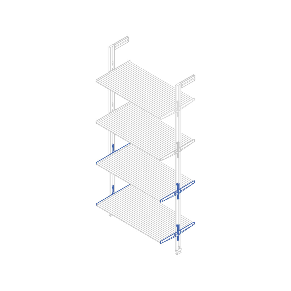Jeu de Rack Mounting Bracket Set for Zero Modular Frame, Acier and Zamak, Peint en noir texturé-2