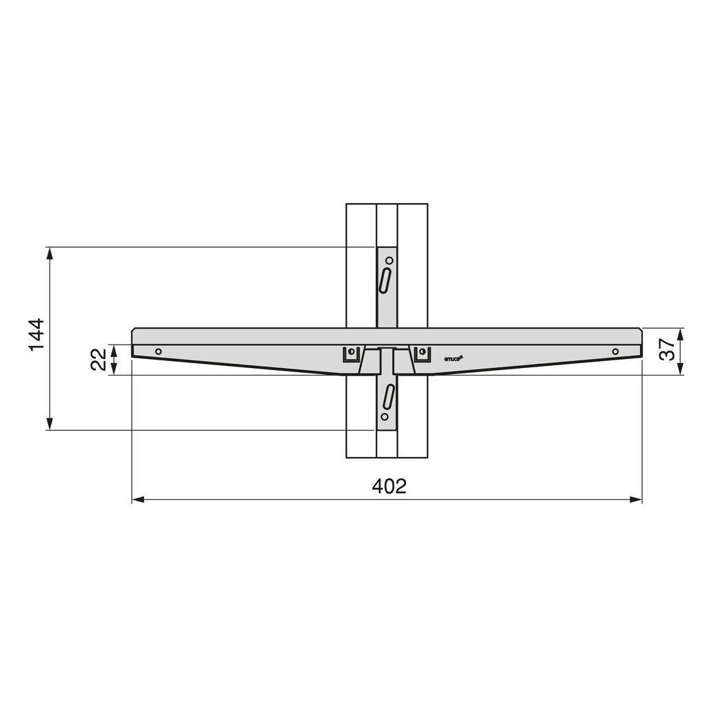 Jeu de Rack Mounting Bracket Set for Zero Modular Frame, Acier and Zamak, Peint en noir texturé-1