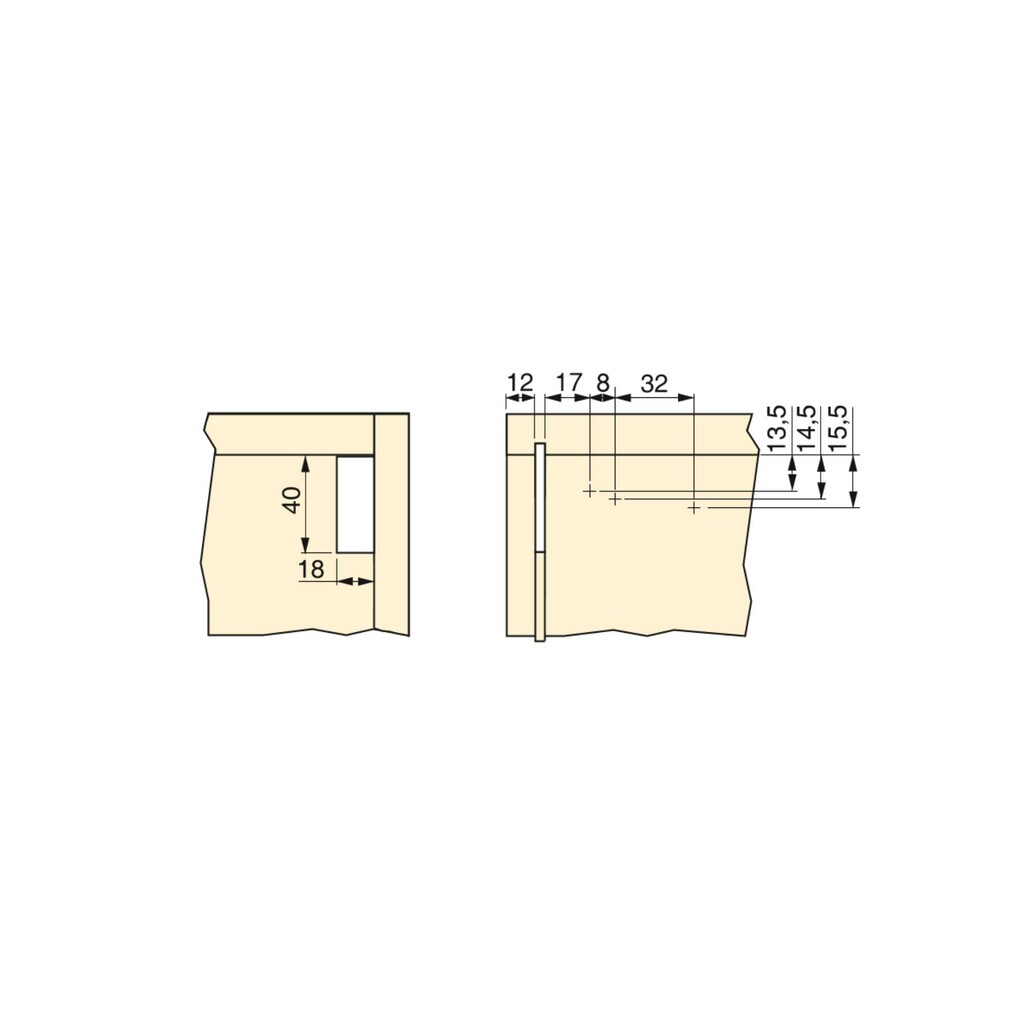 Kit of 5 pairs of hangers for wall units Hook, Steel and Plastic, Grey Plastic-2