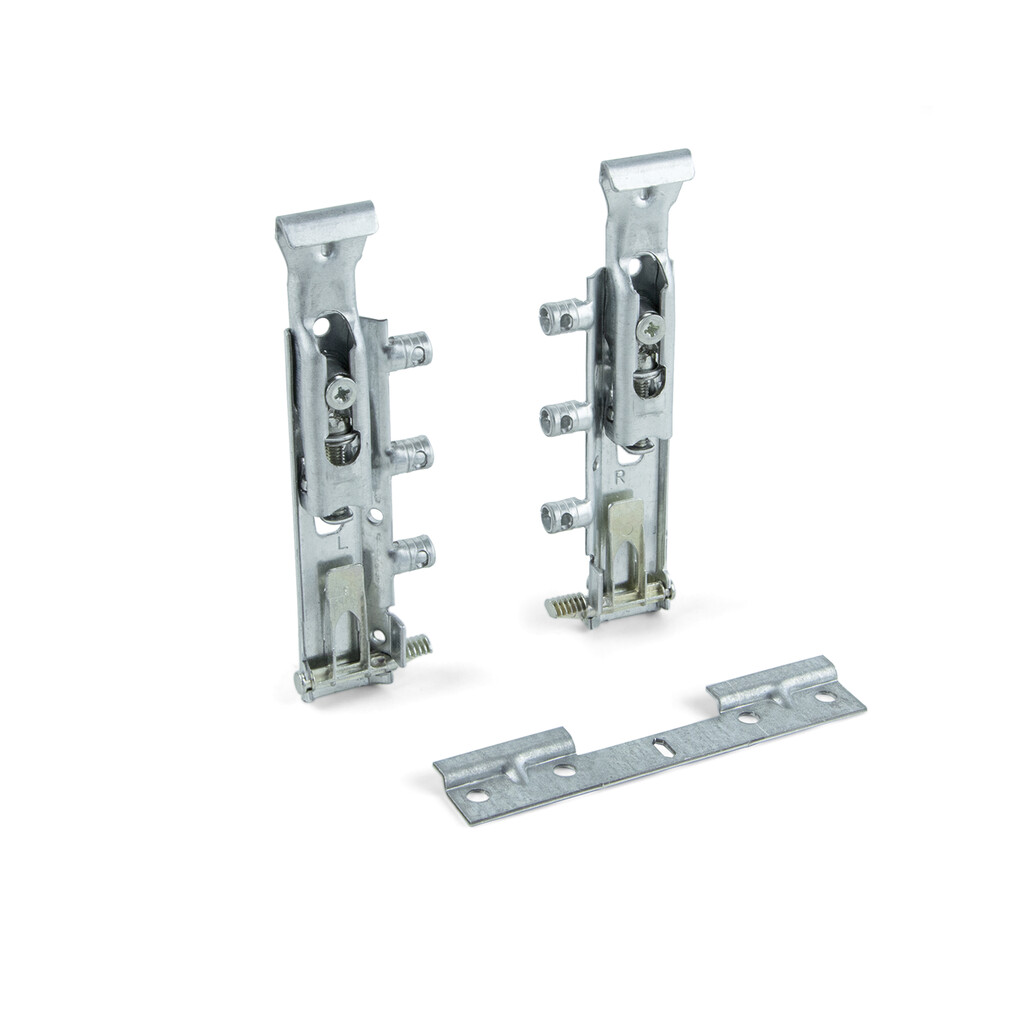 Kit of concealed hangers for wall units Levelup1 with bracket, Steel, Zinc plated-Primary