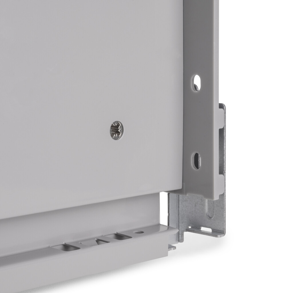 Cajón exterior Vertex con regulación 3D de altura 131mm, 40kg, profundidad 450mm, Acero, Pintado aluminio-7