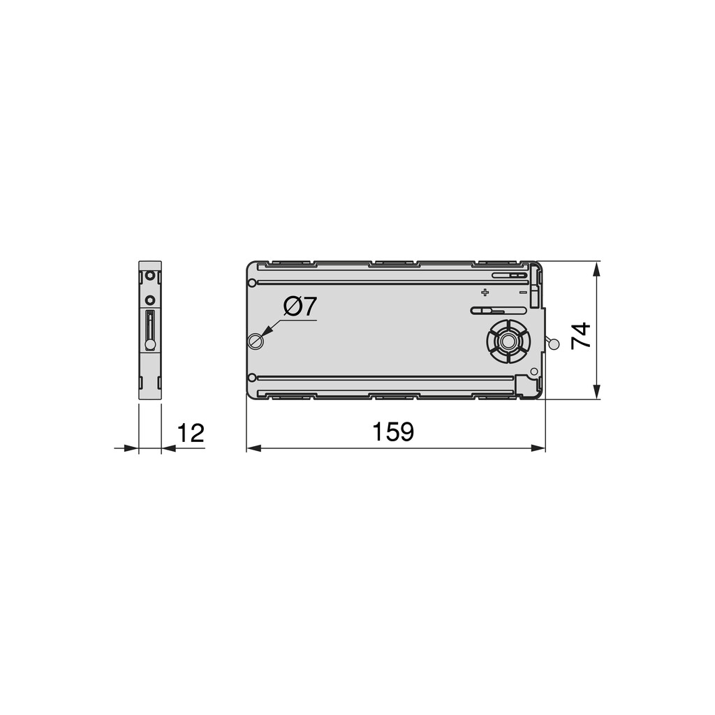 Mechanizm barkowy Slimwinch, 10 kg, Plastik, Czarny-1