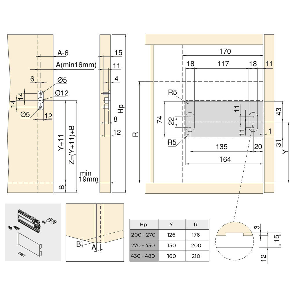 Kit Trimmdeckel und Zubehör Slimwinch, Kunststoff, Schwarz-2