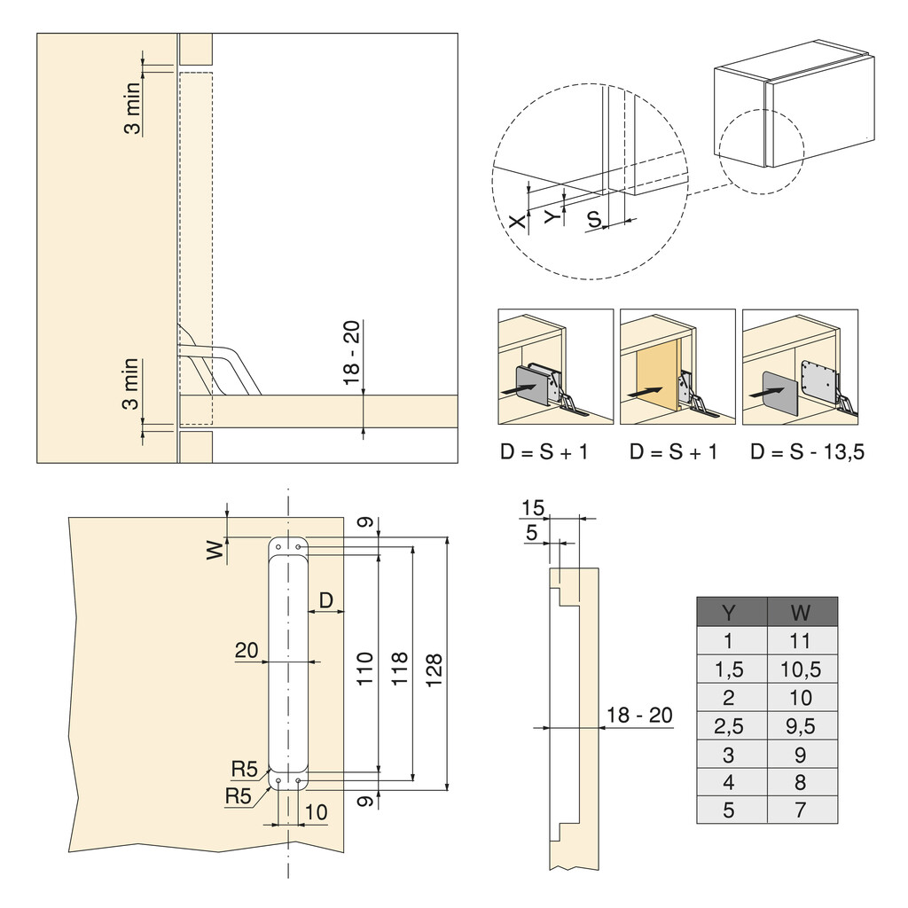 Pair folding door mechanism Unico, Medium, Steel and Zamak, Black zinc plated, Black Zinc plated-6