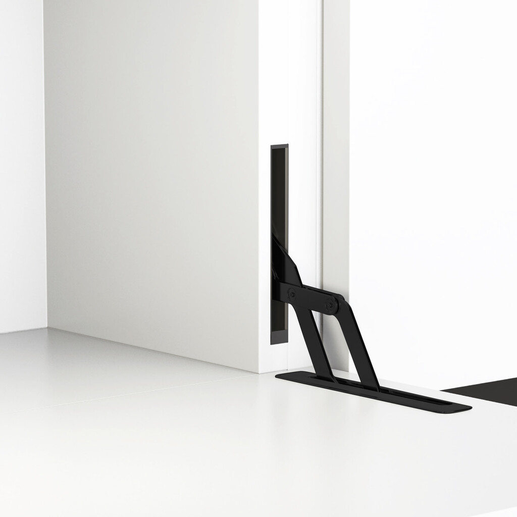 Pair folding door mechanism Unico, Medium, Steel and Zamak, Black zinc plated, Black Zinc plated-7