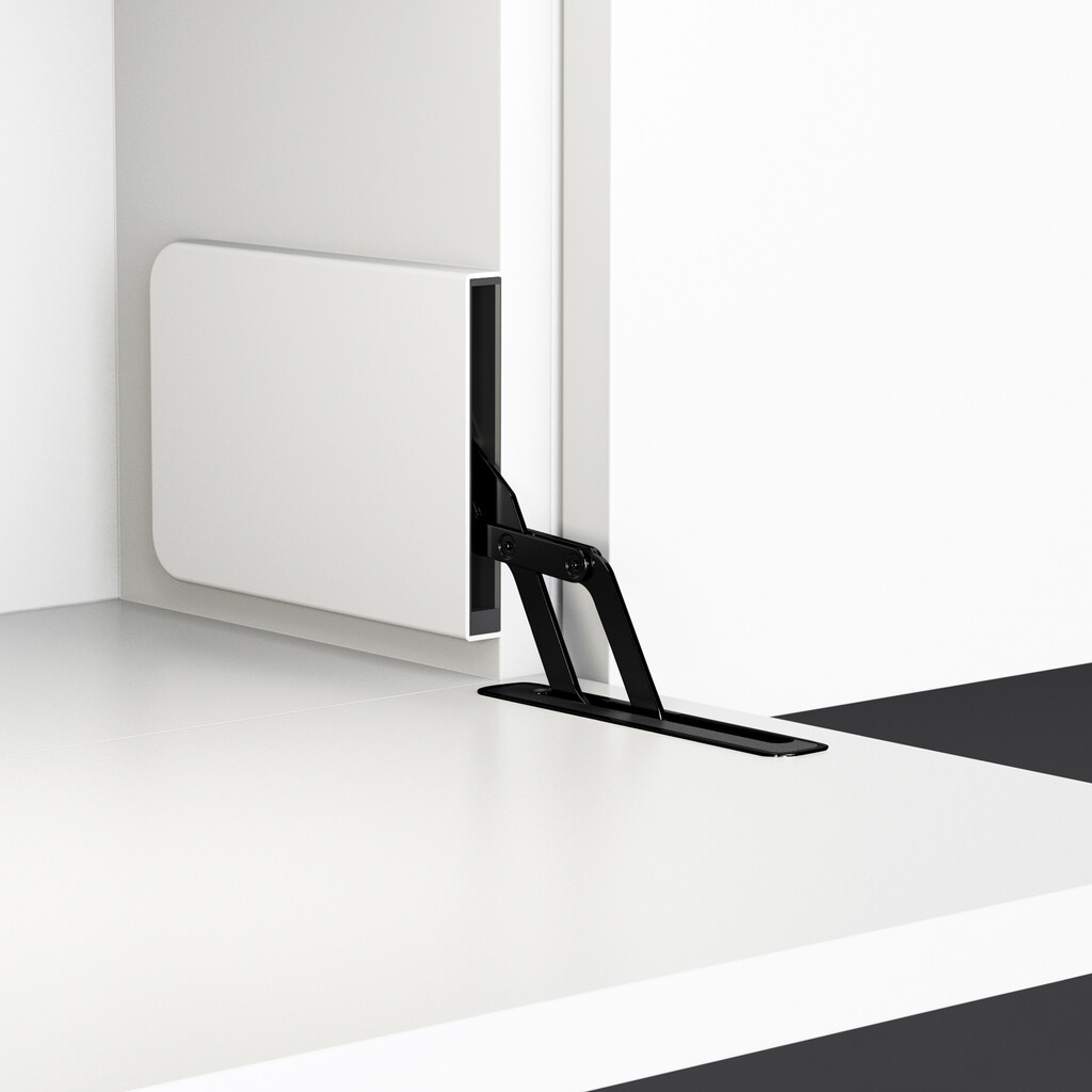 Pair folding door mechanism Unico, Medium, Steel and Zamak, Black zinc plated, Black Zinc plated-8