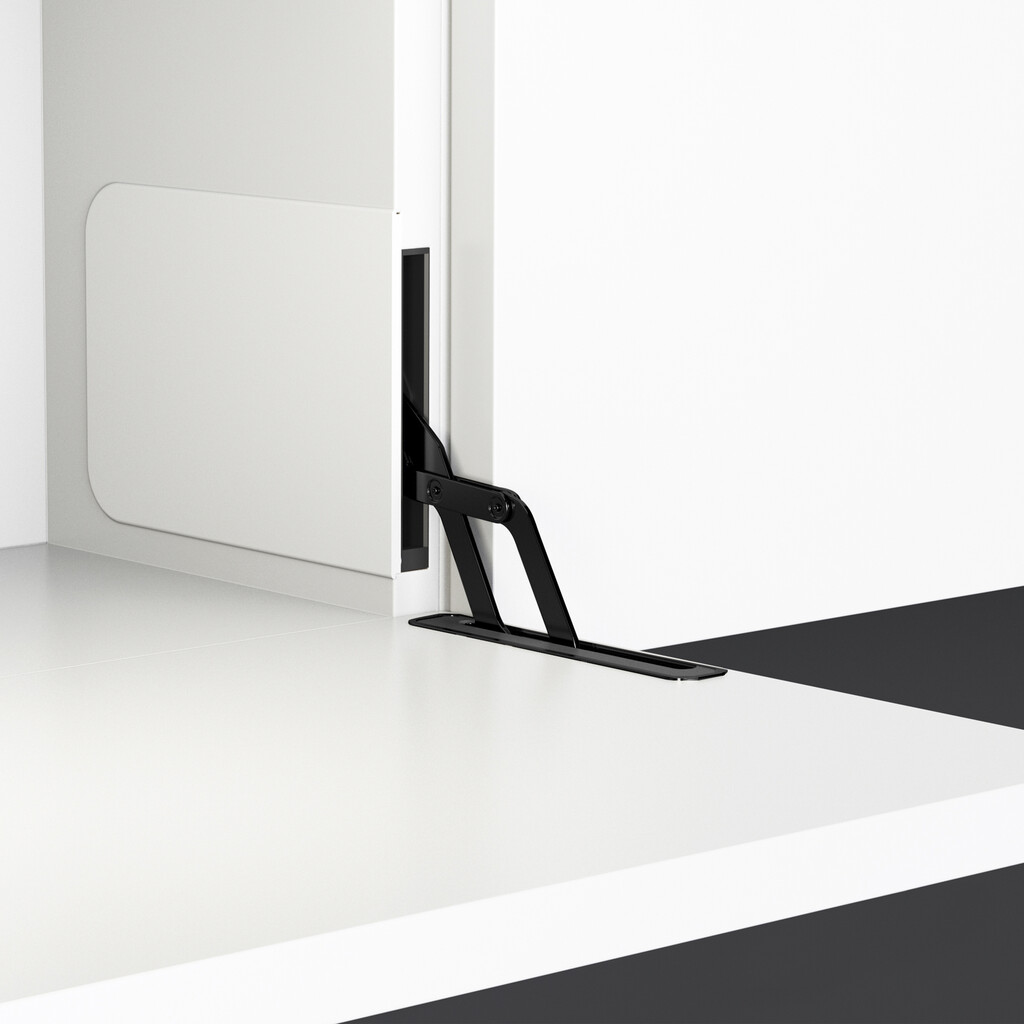 Pair folding door mechanism Unico, Medium, Steel and Zamak, Black zinc plated, Black Zinc plated-10