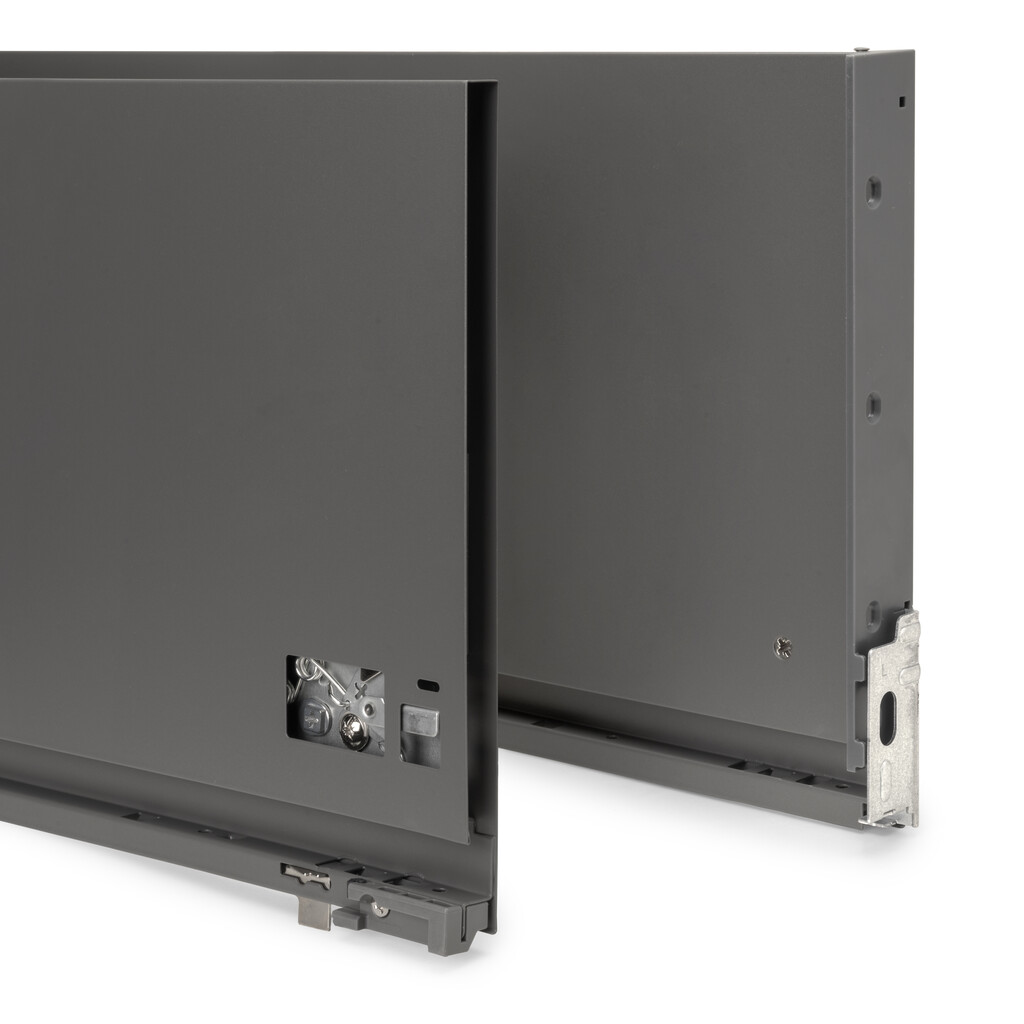 Cajón exterior Vertex 3D 60kg de altura 242mm, profundidad 450mm, Acero, Gris antracita-4