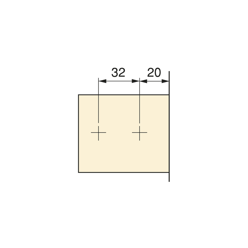 Gerade Ergänzung für Scharnier X91/X92 Zum Anschrauben Scharnier mit Exzenter-Verstellung, 1, Stahl, Titanium-2