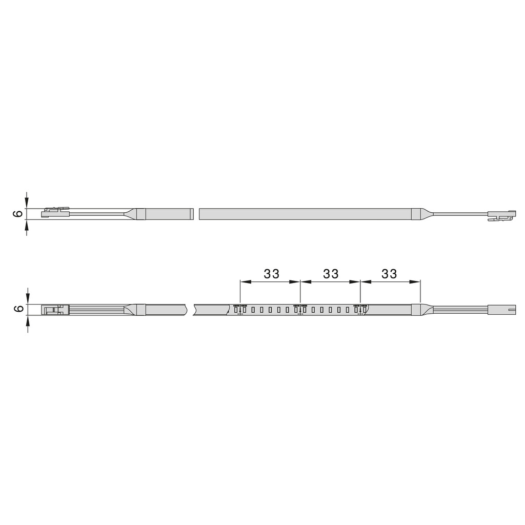 LED Strip 6x6 Neonlynx H, 7,2W/m IP65 (24V DC), length 5.040mm, Warm White light 2.700K, Plastic-1