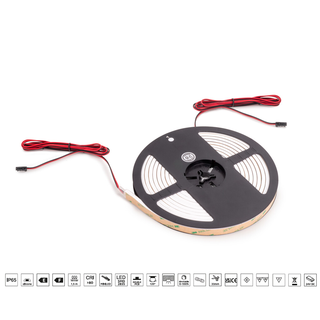 LED Streifen 12x5 Neonlynx H, 7,6W/m IP65 (24V DC), Länge 1.000mm, warmweißes Licht 2.700K, Kunststoff-8