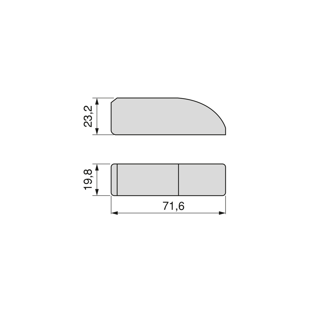 Trimmdeckel für Montageplatte, Kunststoff, Titanium lackiert-1