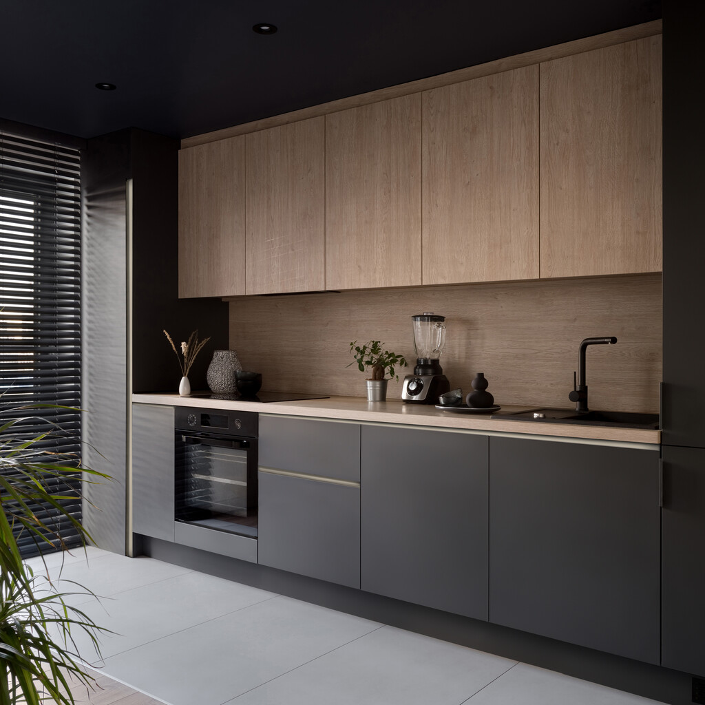 Zentralprofil Gola für Küchenmöbel, vertikal, gebogen,, 2,55 m, Aluminium, Gold eloxiert-3