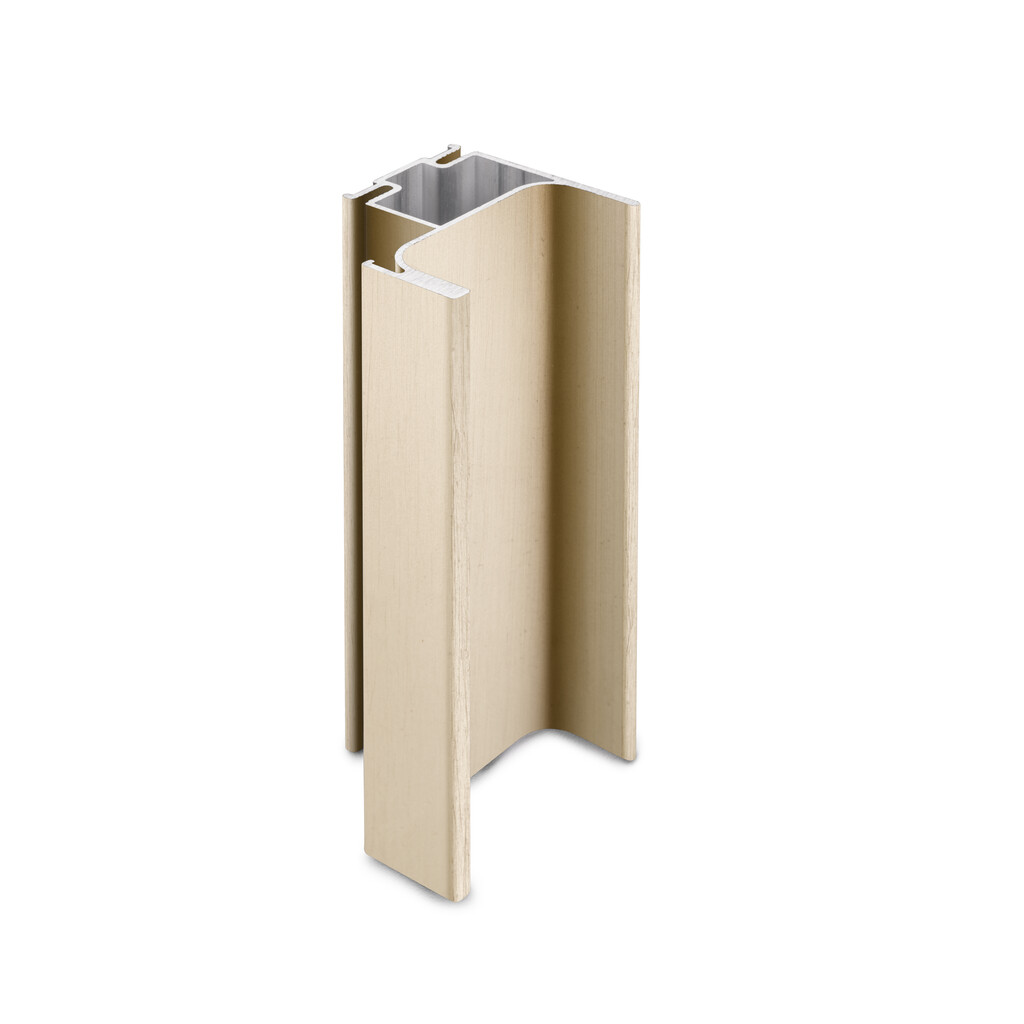 SeitenProfil Gola für Küchenmöbel, vertikal, gebogen,, Länge 2,55 m, Aluminium, Gold eloxiert-Primary