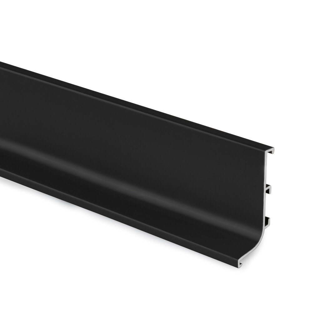 Perfil Gola-R superior para muebles de cocina, longitud 3,9m, Aluminio, Pintado negro-Primary