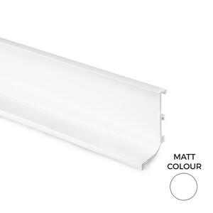 Profil Gola-R sup&eacute;rieur pour meubles de cuisine, longueur 3,9m, Aluminium, peint blanc mat photo du produit