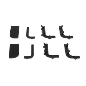 Kit d'accessoires pour profil sup&eacute;rieur Gola-R pour meubles de cuisine, Plastique, Noir photo du produit