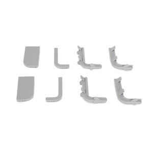 Kit d'accessoires pour profil sup&eacute;rieur Gola-R pour meubles de cuisine, Plastique, Gris photo du produit