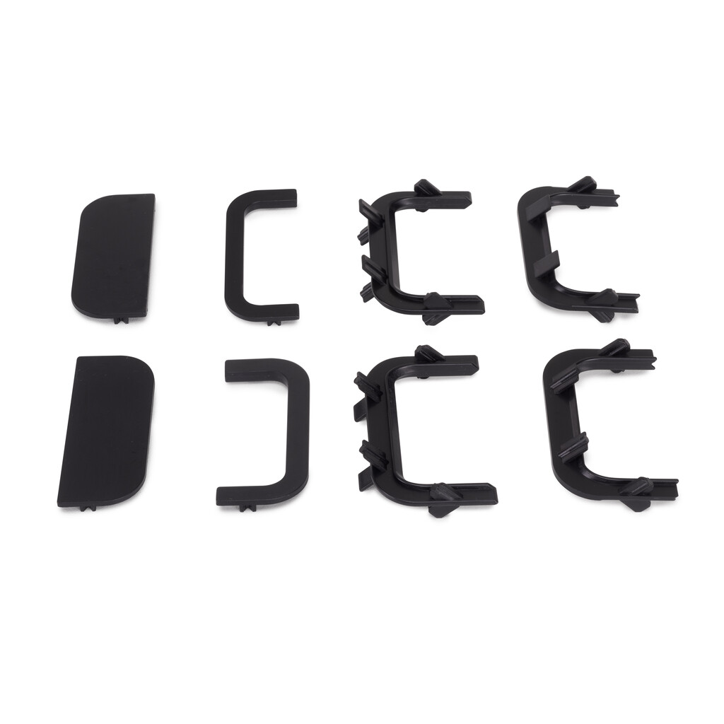 Lot Zubehör Gola-R für Zentralprofil für Küchenmöbel, Kunststoff, Schwarz-Primary