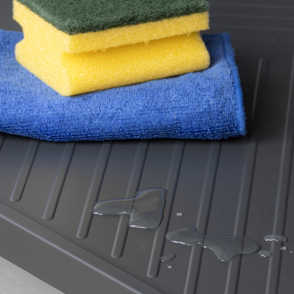 Schutz für Böden von Küchenmöbeln Modell Sink, M60, 567x580mm, Brettstärke 16mm, schneidbar, Kunststoff, Anthrazitgrau-6