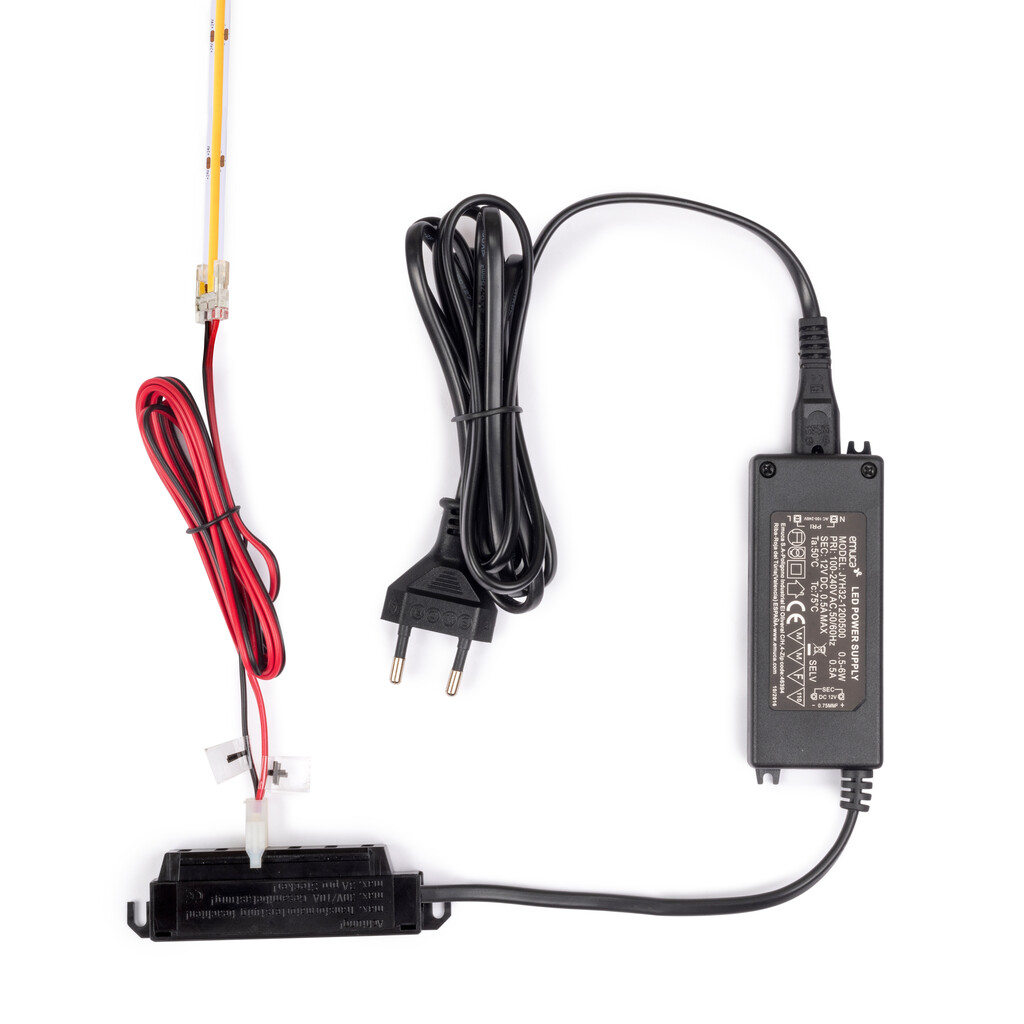 Tira LED Lynx Premium COB 4,8 W/m IP20 (12V DC), longitud 50m, Luz blanca fría 6.000K, Plástico-13