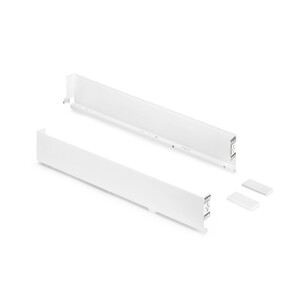 Jeu de c&ocirc;t&eacute;s pour tiroirs Simplex Hauteur 88mm, profondeur 390mm, Acier, Peint en blanc photo du produit