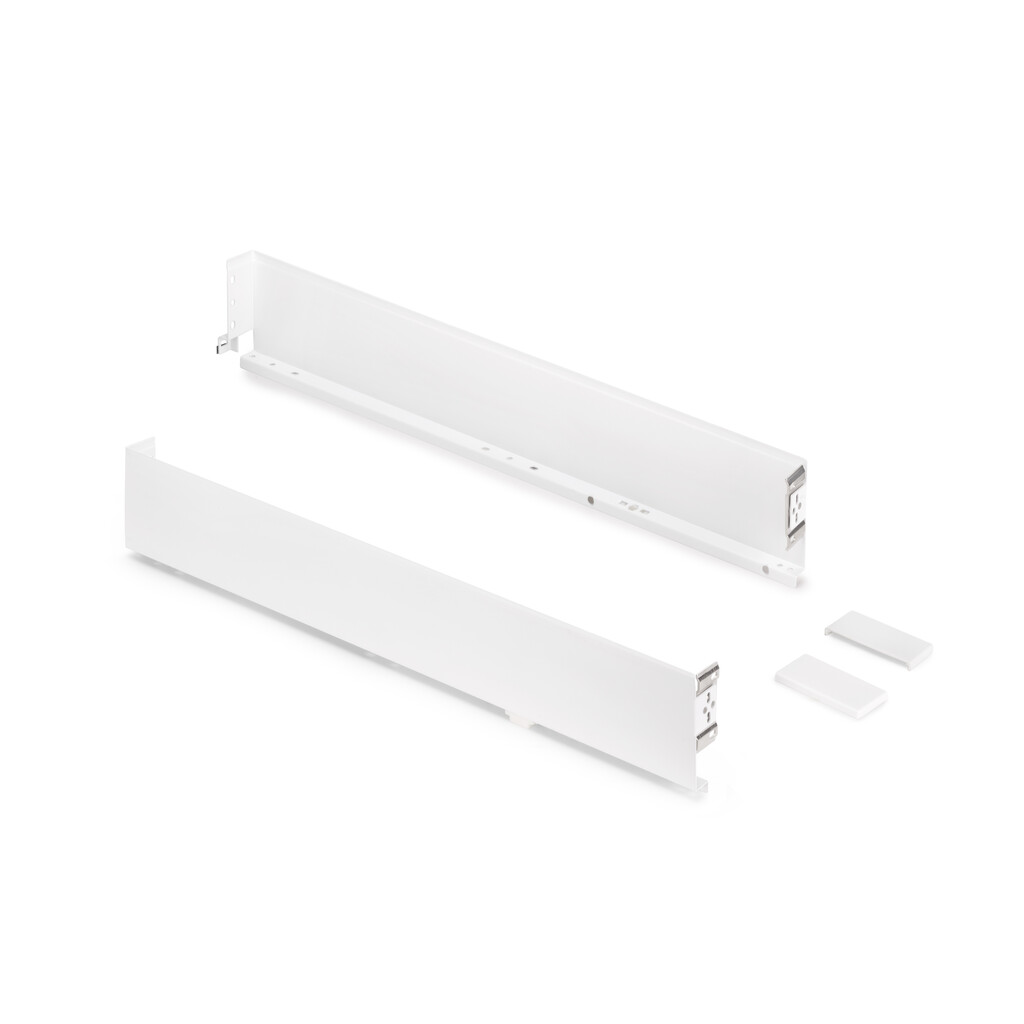 Jeu de côtés pour tiroirs Simplex Hauteur 88mm, profondeur 390mm, Acier, Peint en blanc-Primary