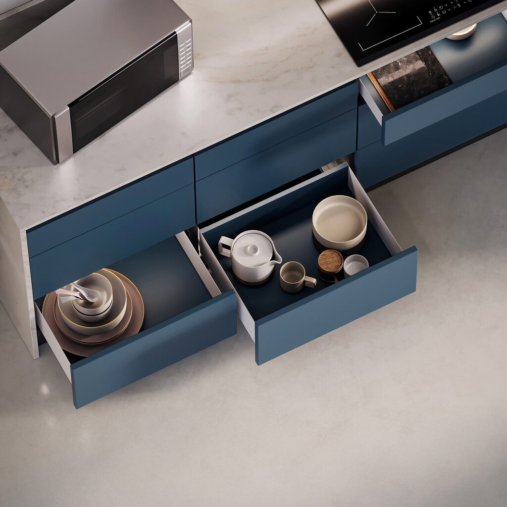 Jeu de côtés pour tiroirs Simplex Hauteur 88mm, profondeur 390mm, Acier, Peint en blanc-4