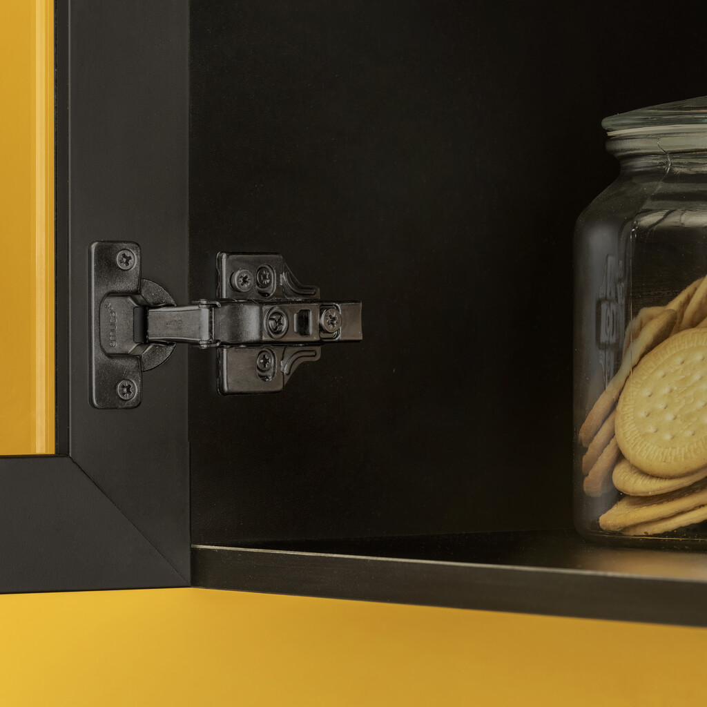 Kit von 20 Topfscharniere X91 Innenanschlag mit Schließautomatik und Euro Extras, Höhe 0, Stahl, Titan-Ausführung-3